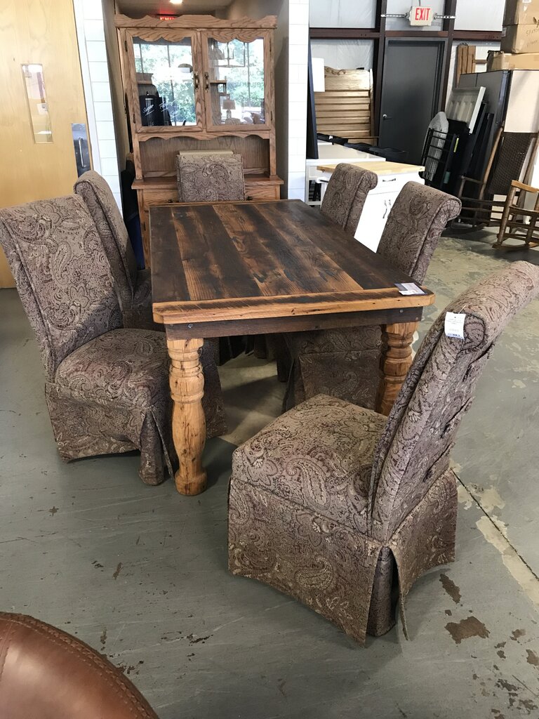 Set of 6 Paisley Upholstered Chairs
