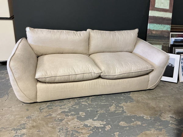 Bonaventure Upholstered Flared Arm Loveseat Beige (As-Is, Stain)