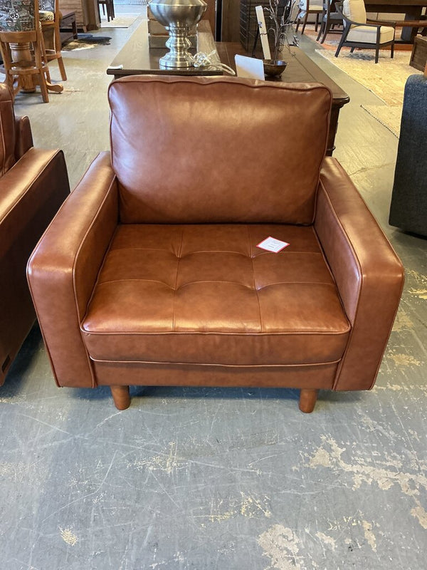 Abbyson Brown Leather Club Chair