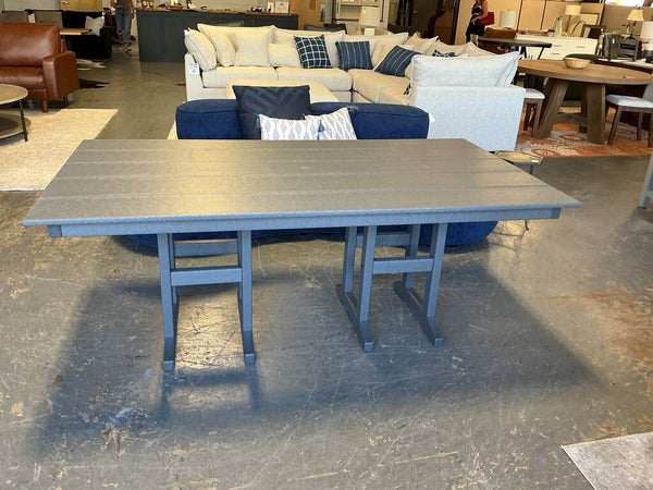 37" x 72" Slate Gray Polywood Table