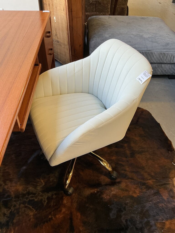 Jacinda Task Chair- Ivory (AS-IS, Dent)