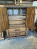 Vintage Dark Wood Bachelors Chest (As-Is)