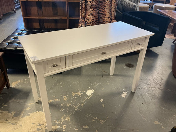 Warm Shaker Solid Wood Transitional 48"W Writing Office Desk- White (As-Is)