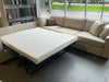 James 3-Piece 4-Seat Sleeper Sectional- Performance Knit Fabric (Oat)