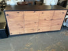 Two-Tone 4 Door Credenza (As-Is, Crack)
