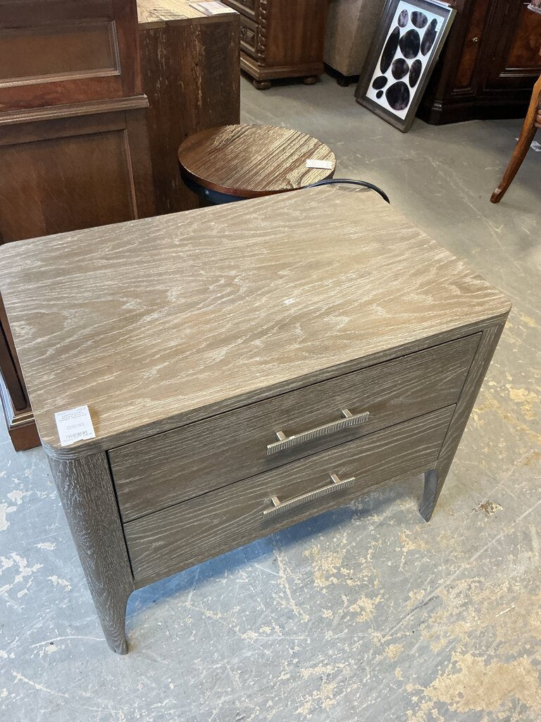 Bassett Grey 2 Drawer Nightstand